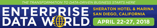 Enterprise Data World in San Diego, CA on Apr. 22, 2018